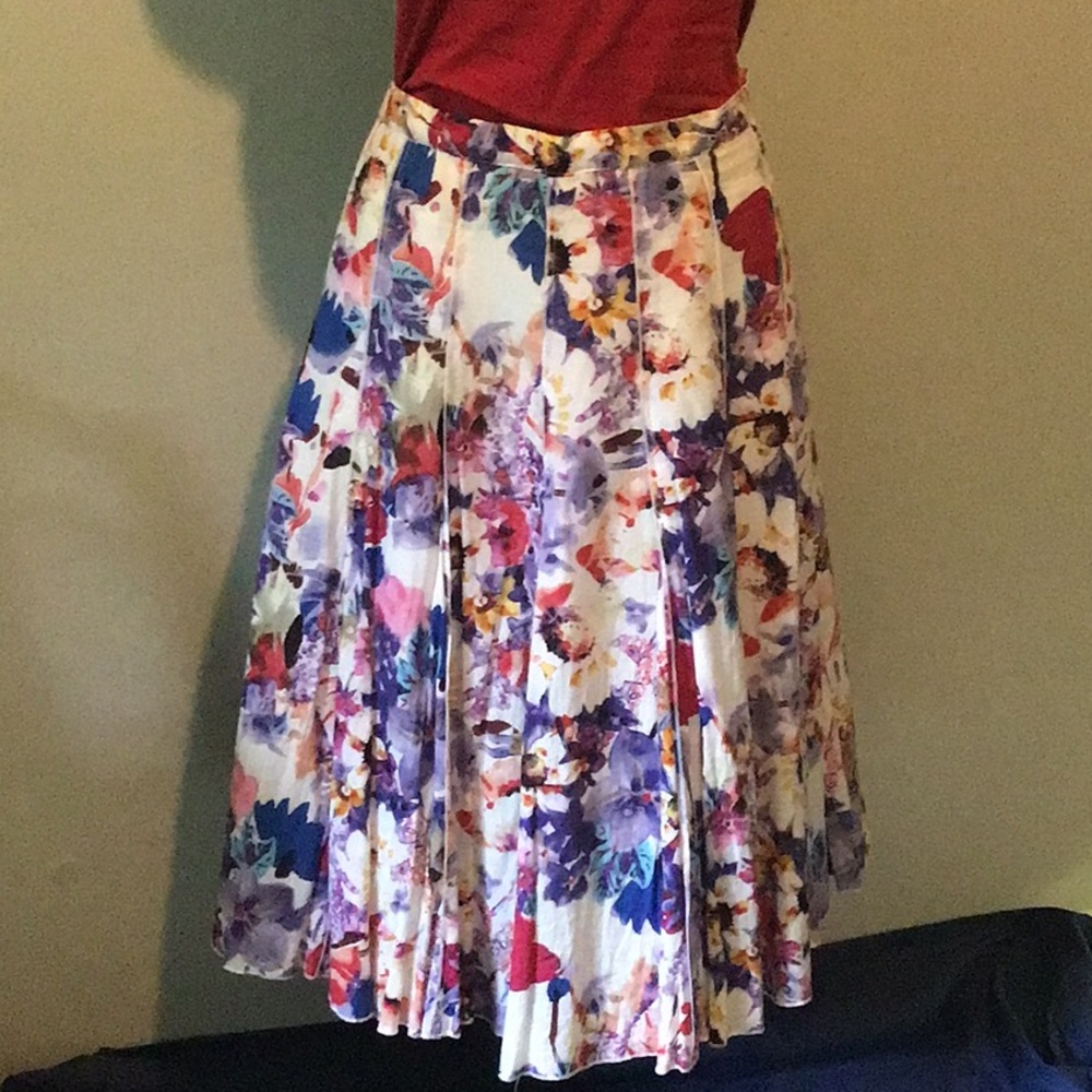 Multicolored Coldwater Creek midi skirt